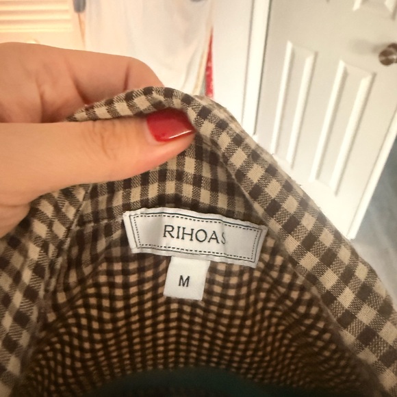 RIHOAS Black and Brown Checkered Mini Dress - Picture 3 of 4